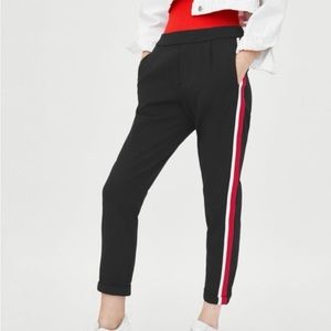 Black Pants with Red Stripe on side